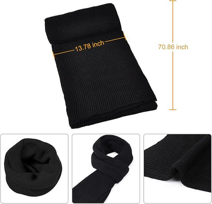 Winter Hat Scarf & Gloves Set Soft Knit Touchscreen
