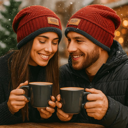 Winter Hat Thick Knit & Fur Lined