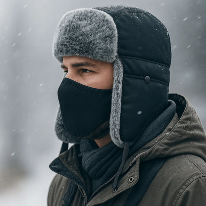 Winter Hat Waterproof Polyester Fleece-Lined Adjustable Fit