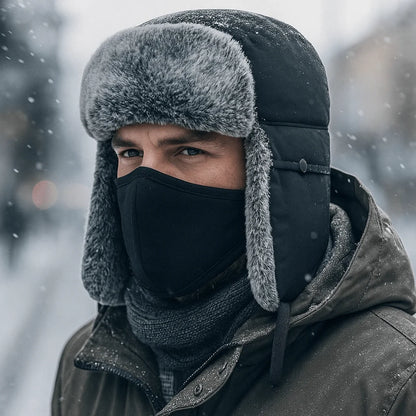 Winter Hat Waterproof Polyester Fleece-Lined Adjustable Fit