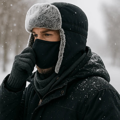Winter Hat Waterproof Polyester Fleece-Lined Adjustable Fit