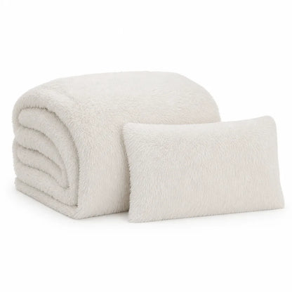 Winter-Weight Long-Pile Mink Fleece Duvet Cover Set