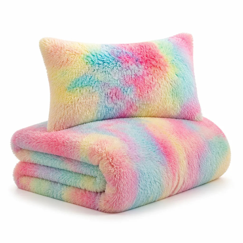 Winter-Weight Long-Pile Mink Fleece Duvet Cover Set