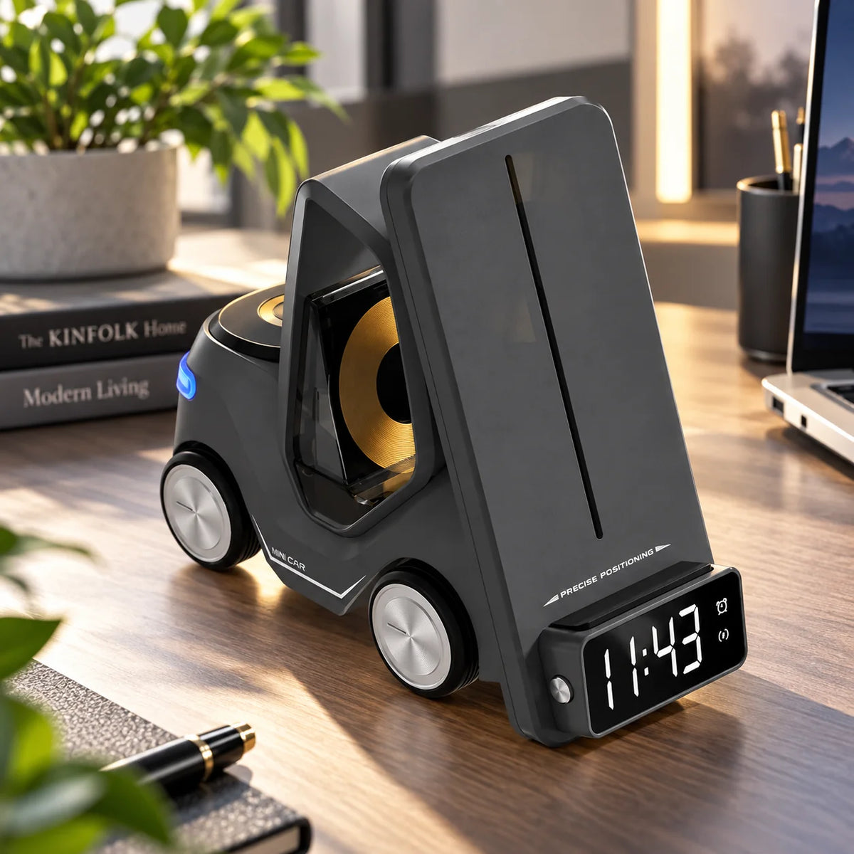 Wireless Charger 3-in-1 LED Alarm Clock & Ambient Light
