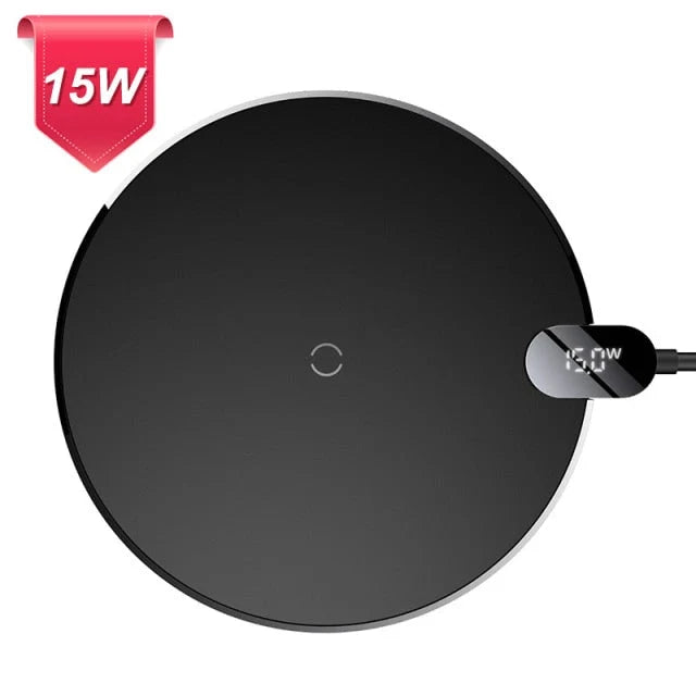 Wireless Charging Pad 15W Fast Charging Transparent Glass