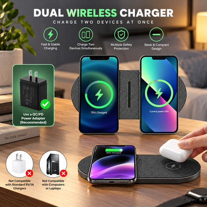 Wireless Charging Pad Fast 30W Single & Dual