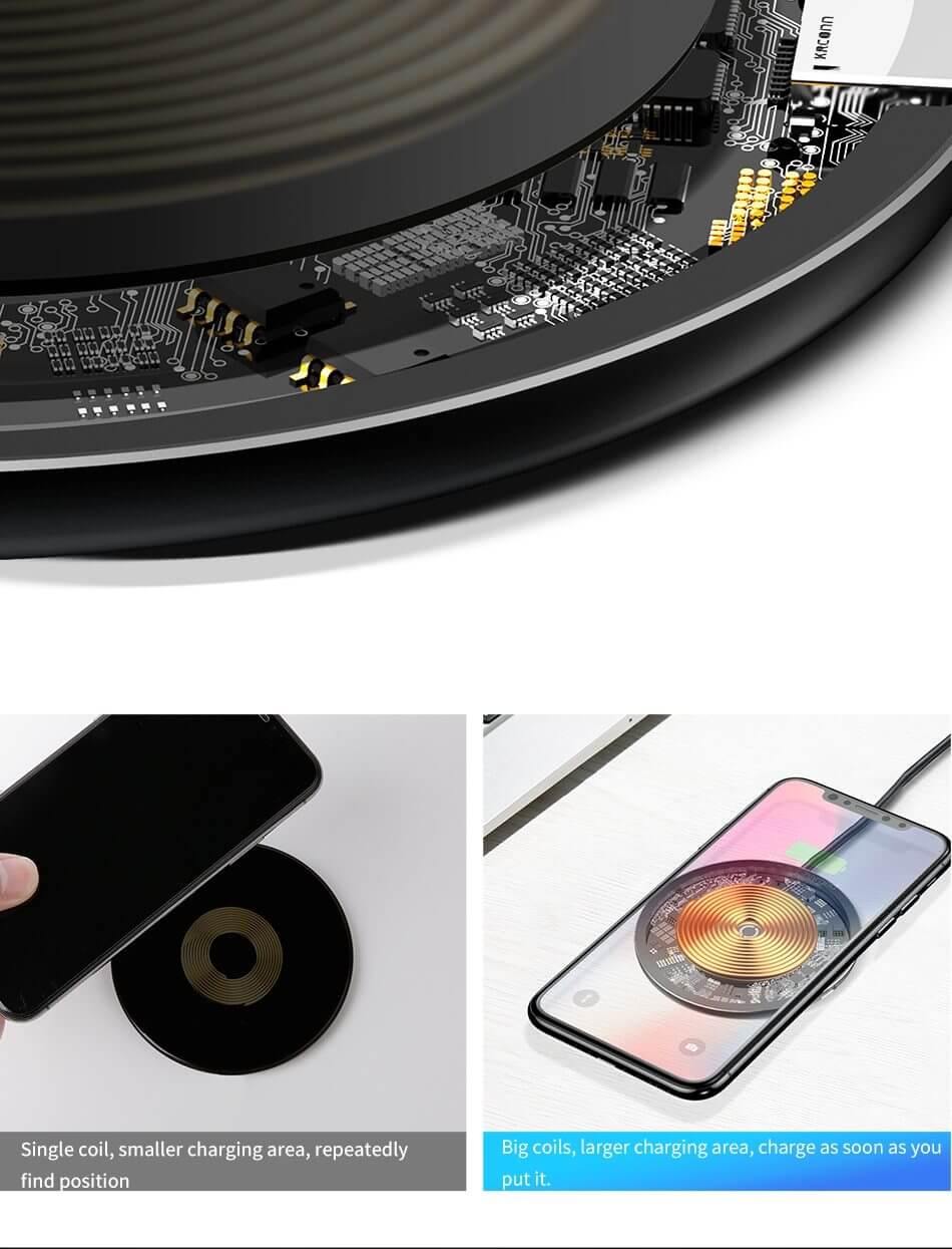 Wireless Charging Pad Qi-Compatible 10W Output