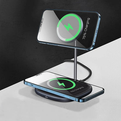 Wireless Charging Stand Magnetic 15W Upright Phone Holder