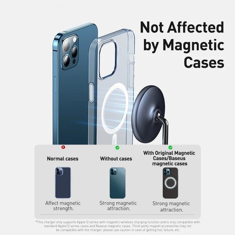 Wireless Charging Stand Magnetic 15W Upright Phone Holder