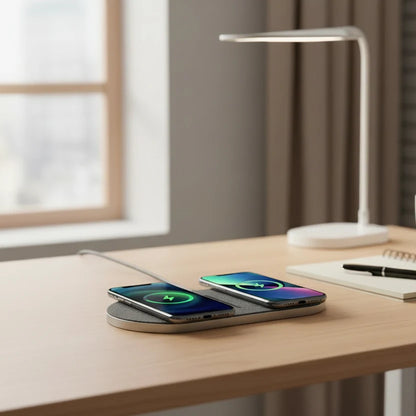 Wireless Charging Station Dual Device Qi-Compatible 40W