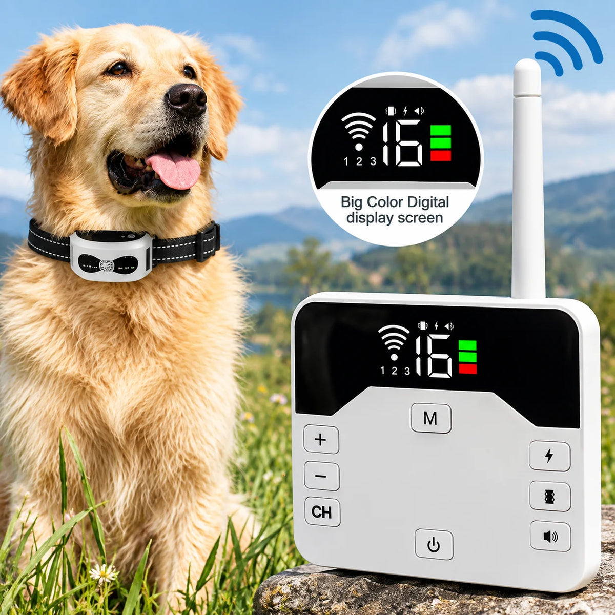 Wireless Dog Fence Rechargeable Collar 300 Meter Range