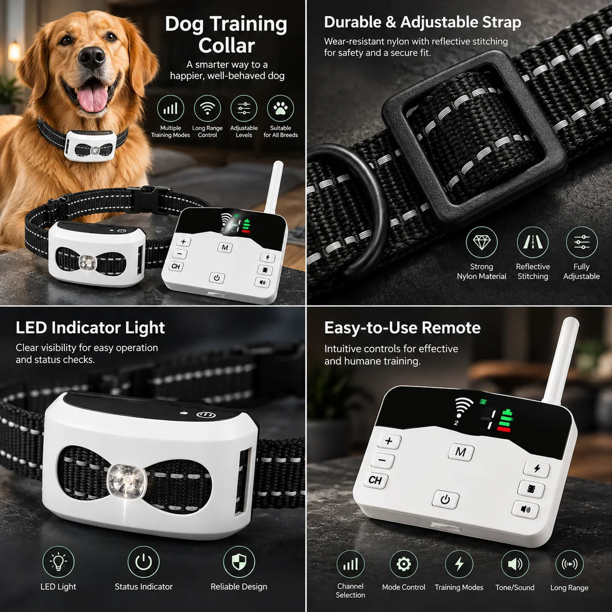 Wireless Dog Fence Rechargeable Collar 300 Meter Range