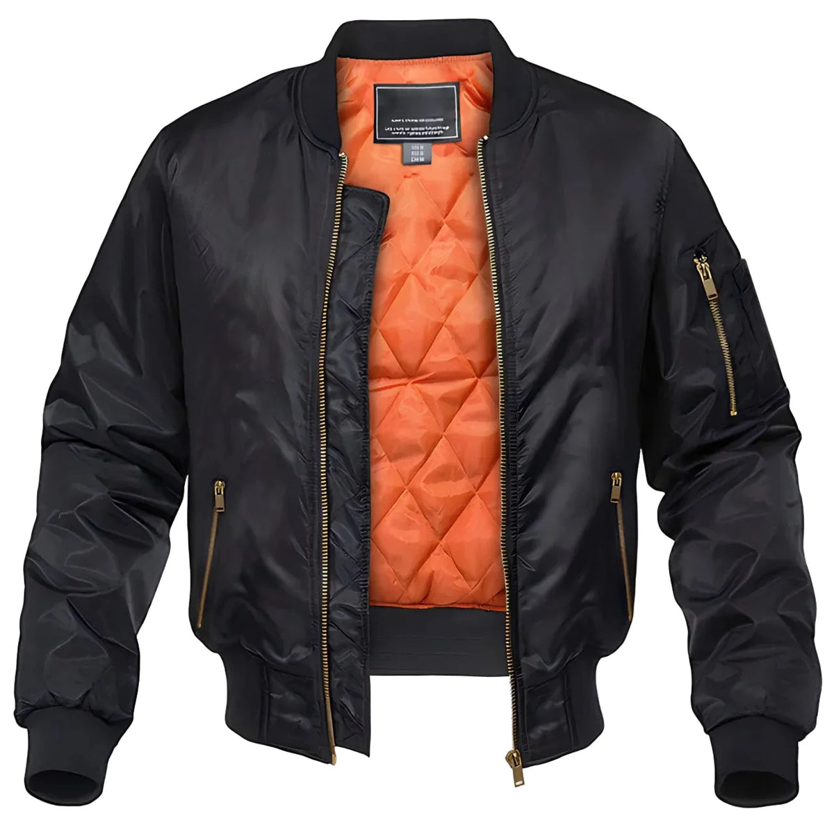 Women's Bomber Jacket Insulated Lining Ribbed Cuffs