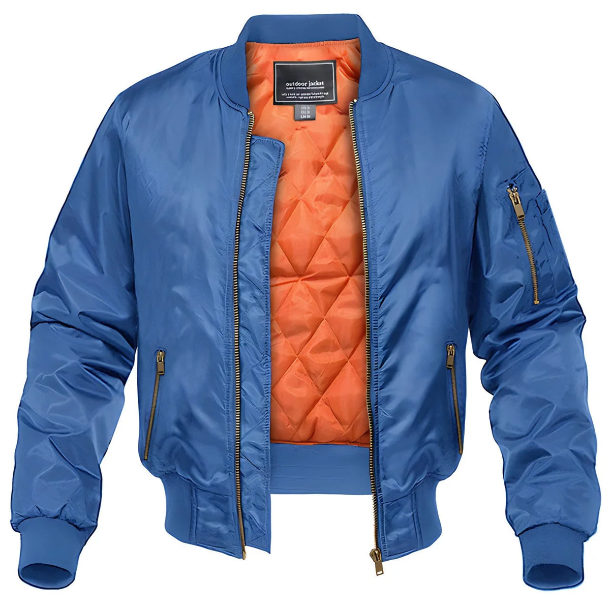 Women's Bomber Jacket Insulated Lining Ribbed Cuffs