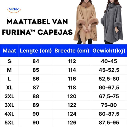 Women's Cape Wool Blend Faux Fur Collar A-Line Fit
