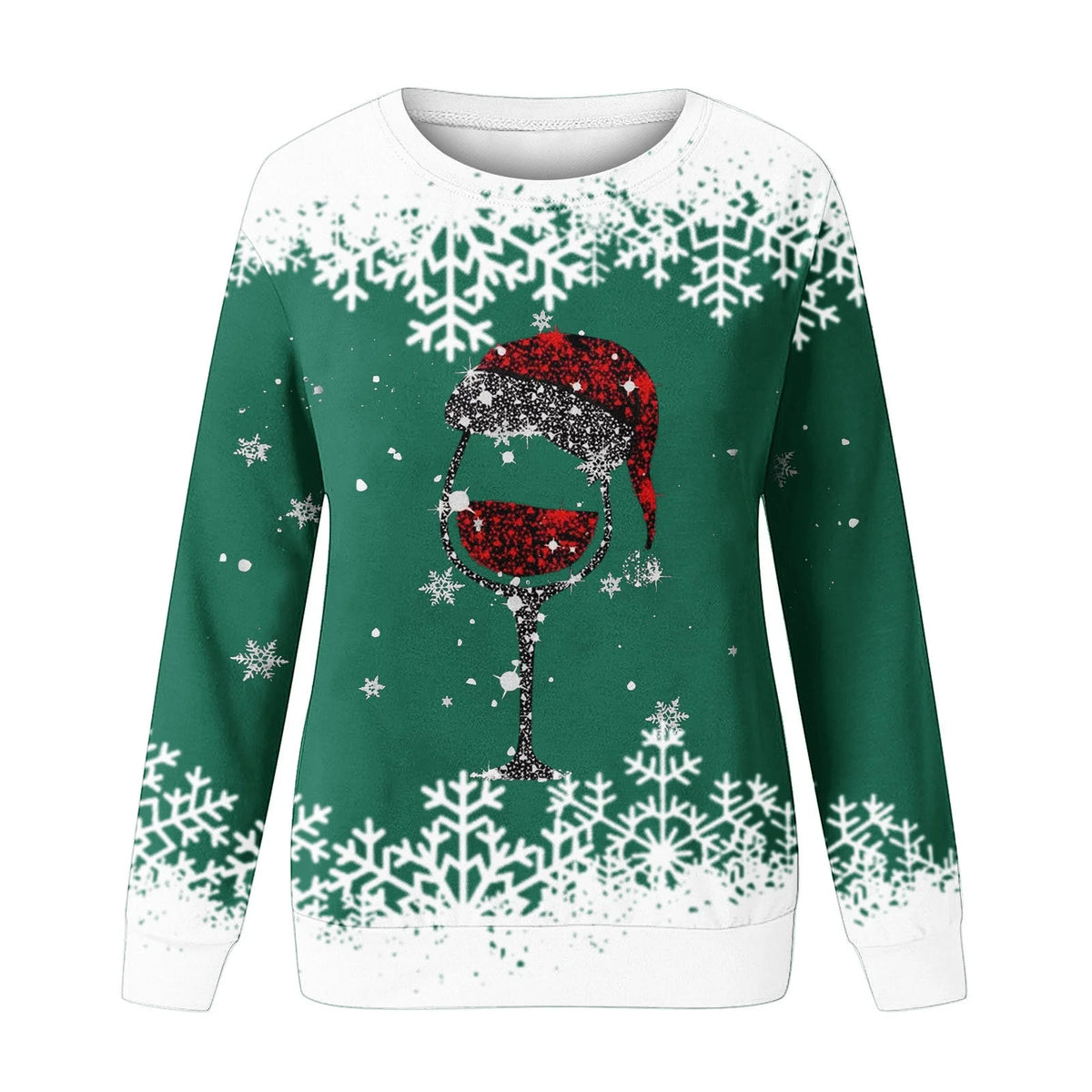 Women's Christmas Top Loose Fit Soft Stretch 3D-Effect Print