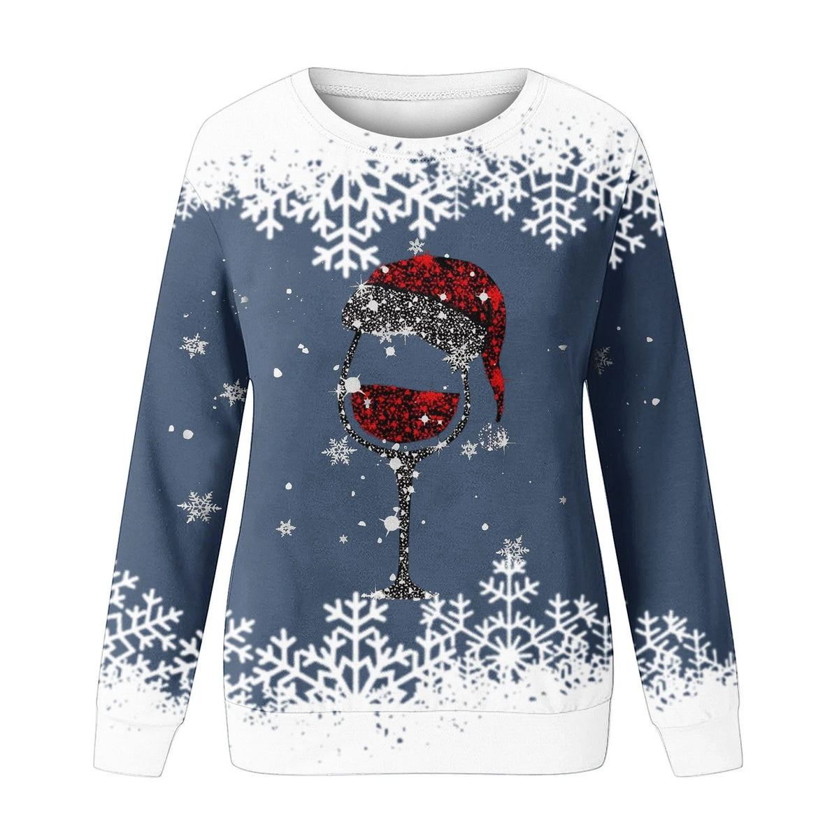 Women's Christmas Top Loose Fit Soft Stretch 3D-Effect Print