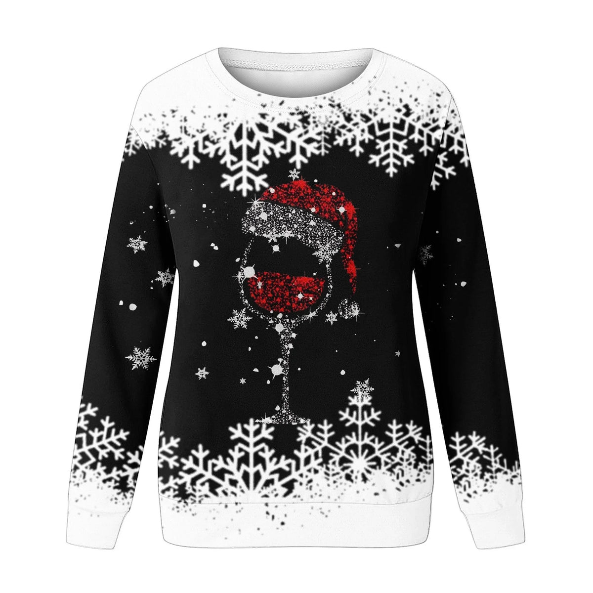 Women's Christmas Top Loose Fit Soft Stretch 3D-Effect Print