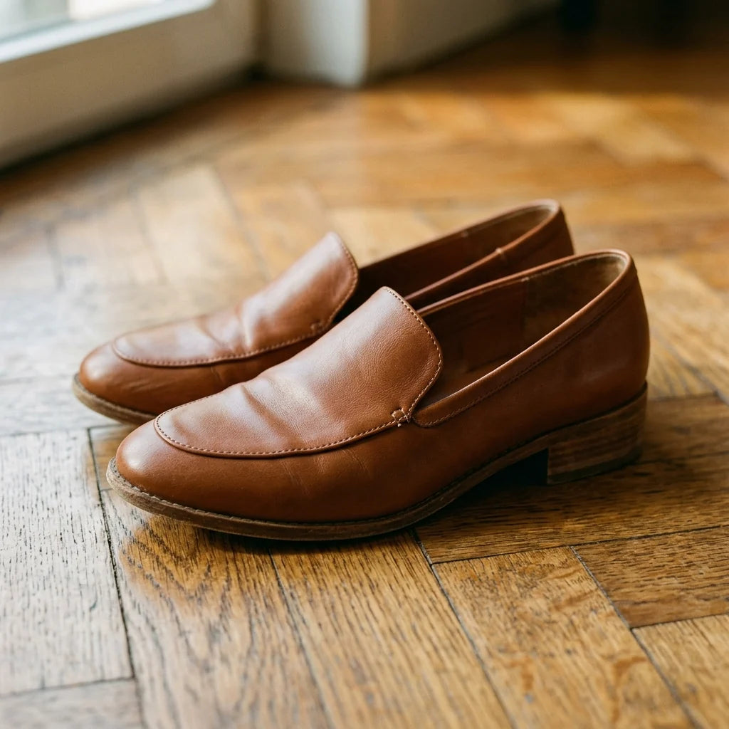 Women's Loafers Smooth PU Upper Low Stacked Heel