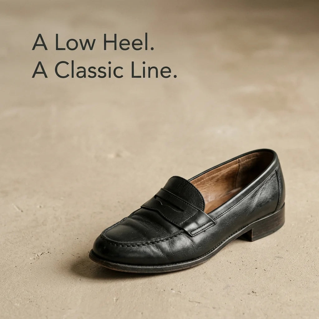 Women's Loafers Smooth PU Upper Low Stacked Heel