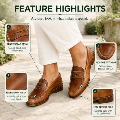 Women's Loafers Smooth PU Upper Low Stacked Heel