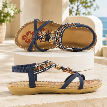 Women's Sandals Slip-On Back Strap Padded Footbed Textured Outsole