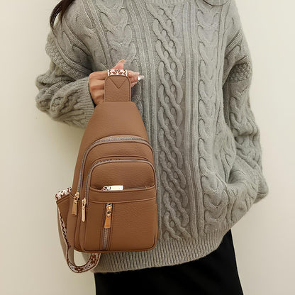 Women's Shoulder Bag Lightweight Zippered Pockets & Adjustable Strap