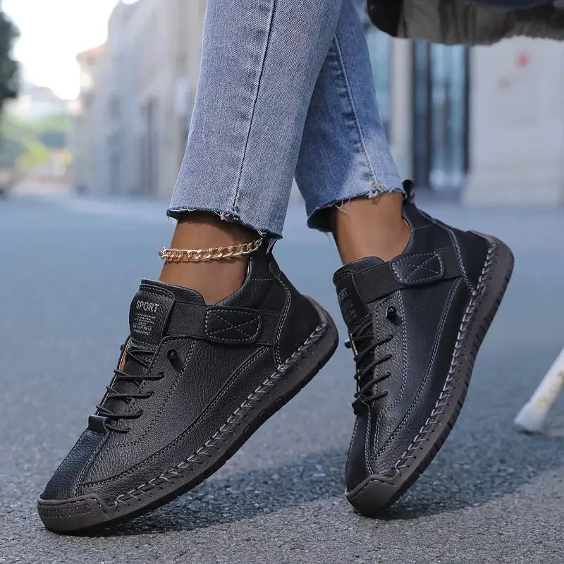 Women's Sneakers Breathable Leather & Shock-Absorbing EVA