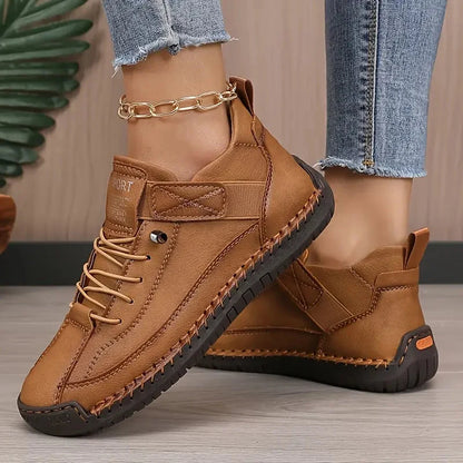 Women's Sneakers Breathable Leather & Shock-Absorbing EVA