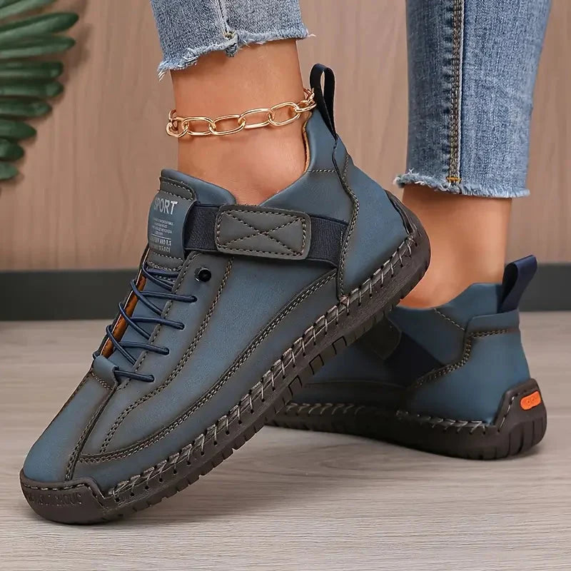 Women's Sneakers Breathable Leather & Shock-Absorbing EVA