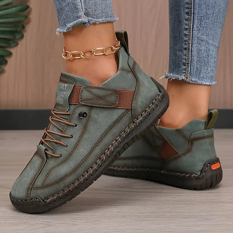 Women's Sneakers Breathable Leather & Shock-Absorbing EVA