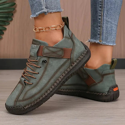 Women's Sneakers Breathable Leather & Shock-Absorbing EVA