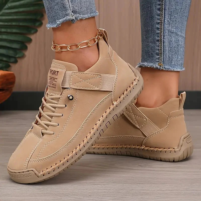 Women's Sneakers Breathable Leather & Shock-Absorbing EVA