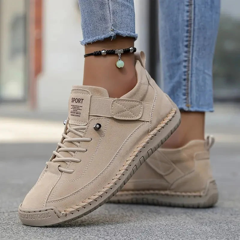 Women's Sneakers Breathable Leather & Shock-Absorbing EVA