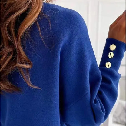 Women's Sweater V-Neck & Button Front Soft Lightweight Knit