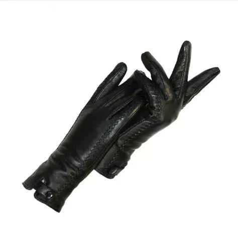 Women's Vintage Leather Gloves Wool Or Rabbit Fur Lined