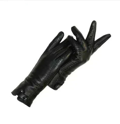 Women's Vintage Leather Gloves Wool Or Rabbit Fur Lined