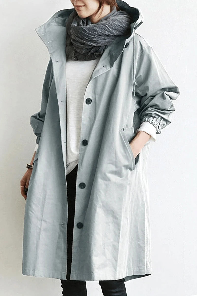 Women's Windbreaker Oversized Hooded Water-Repellent