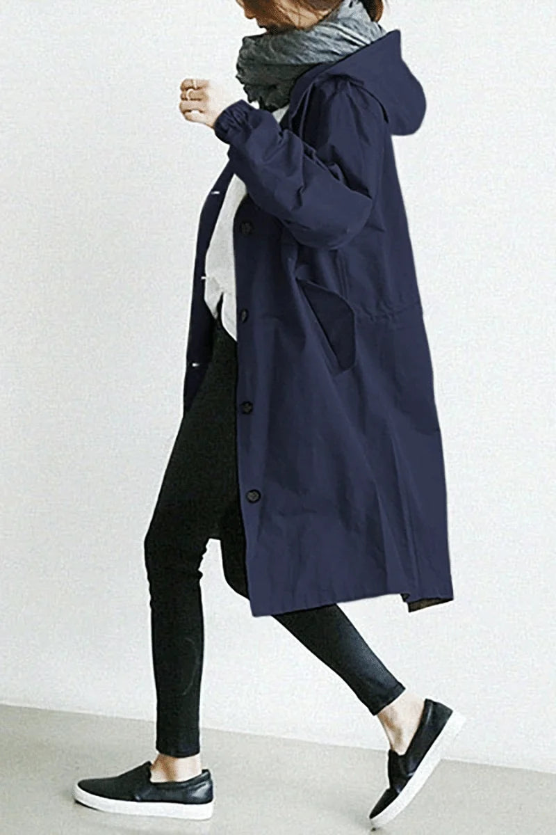 Women's Windbreaker Oversized Hooded Water-Repellent