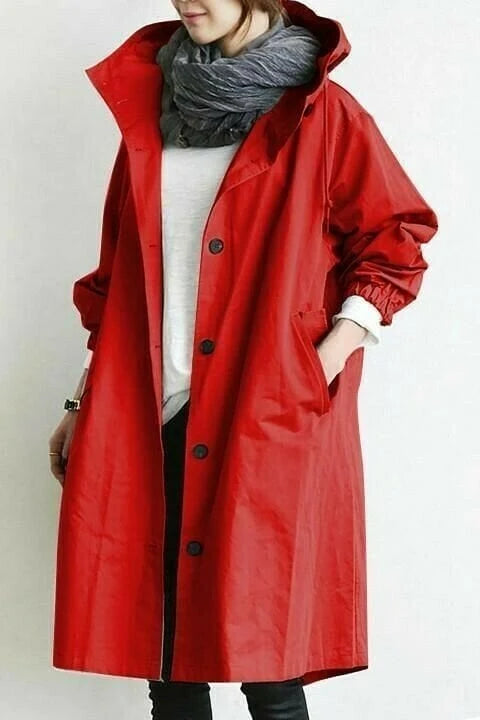 Women's Windbreaker Oversized Hooded Water-Repellent