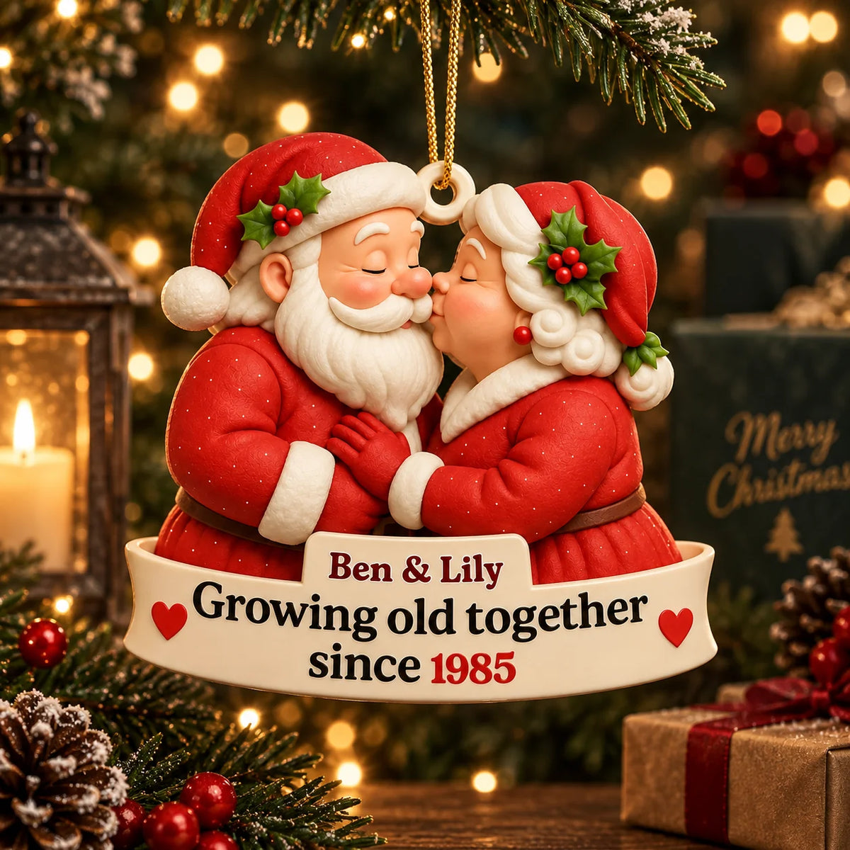 Wood Ornament Personalized Photo & Name Fade Resistant Print