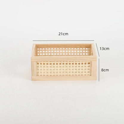 Wooden Organizer Two-Tier Solid Wood Space-Saving