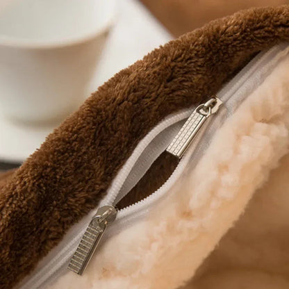 Wool Blanket Double-Sided Flannel & Cashmere Lined