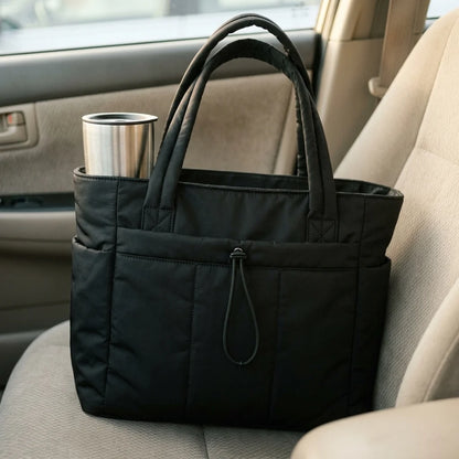 Work Tote Quilted Puffer Laptop Sleeve & Tumbler Holder
