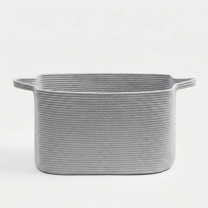 Woven Storage Basket Collapsible With Handles Machine Washable