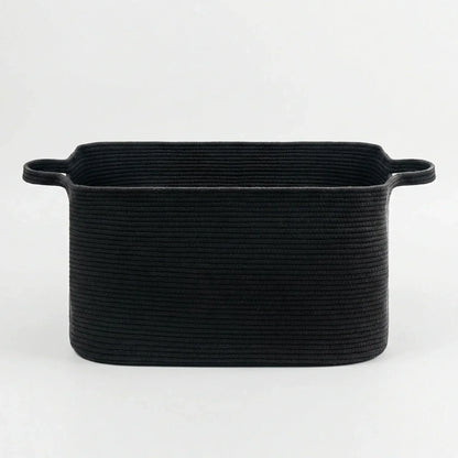Woven Storage Basket Collapsible With Handles Machine Washable