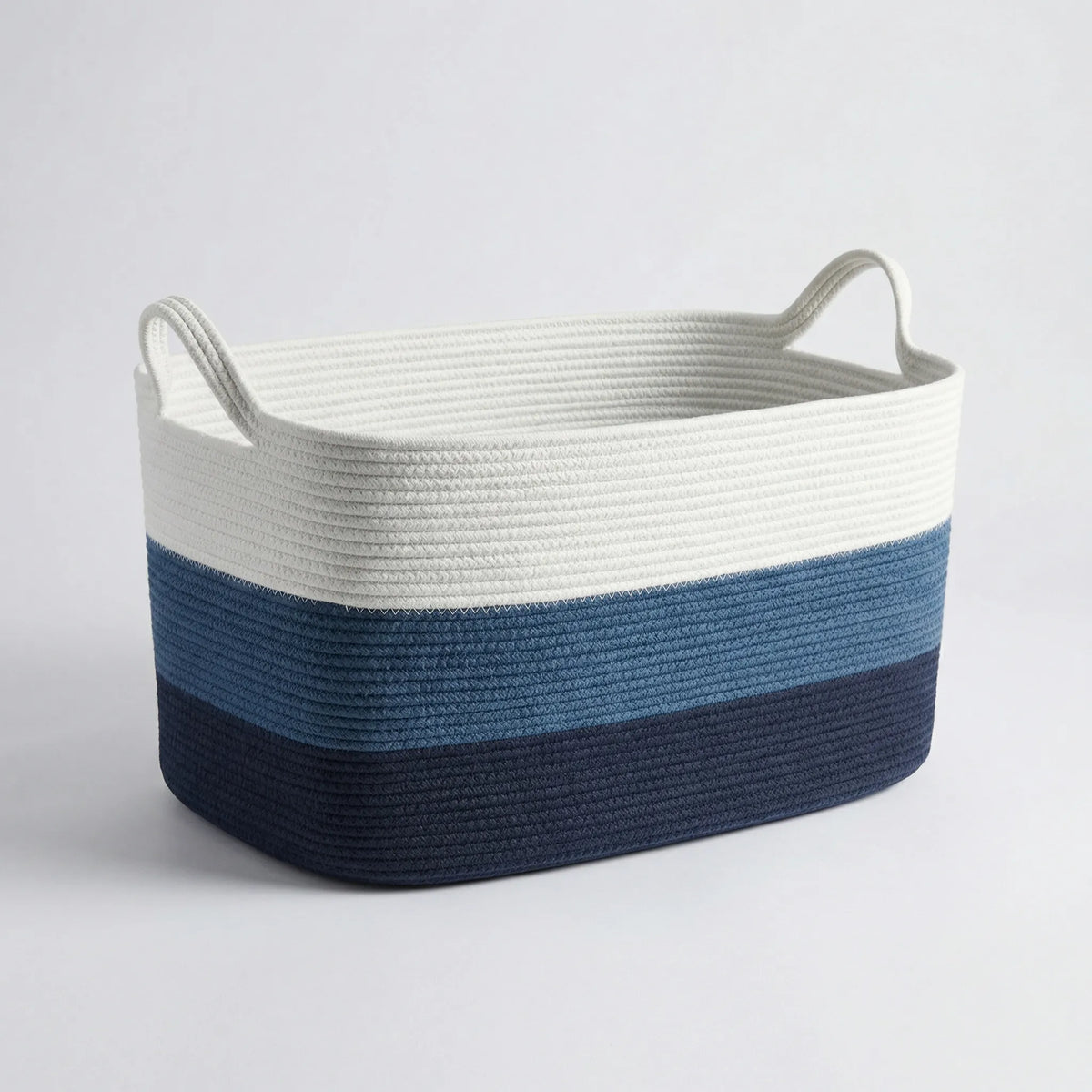 Woven Storage Basket Collapsible With Handles Machine Washable