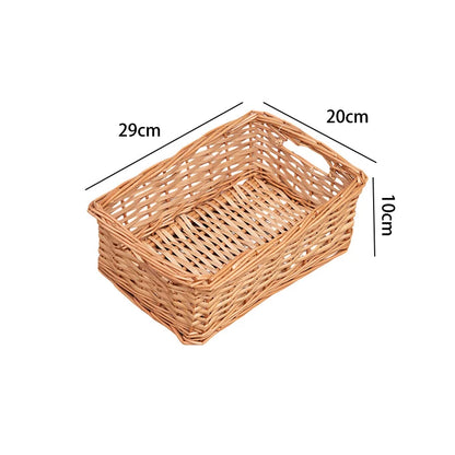 Woven Storage Basket Handwoven Natural Fiber Handles