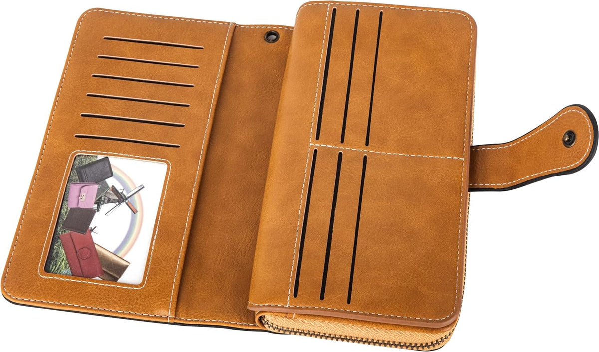 Wrist Wallet RFID-Blocking PU Leather Multiple Card Slots