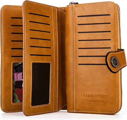 Wrist Wallet RFID-Blocking PU Leather Multiple Card Slots